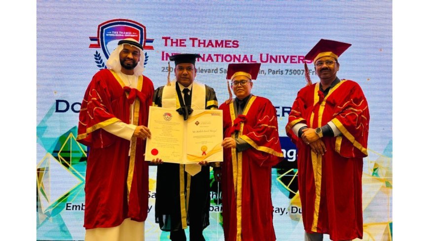 Aashish Suresh Mangal Receives Doctorate from Thames International University for Business and Philanthropy