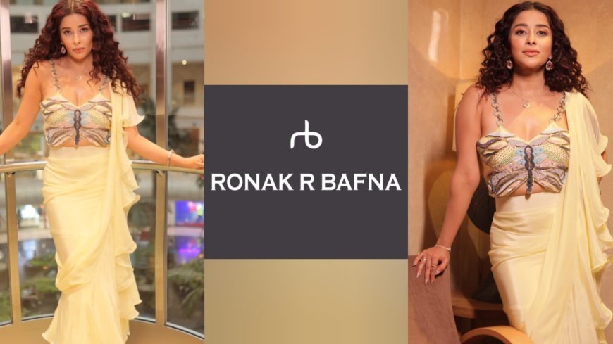 Nyra Banerjee Stuns in Globally Ronak R Bafna Signature Butterfly Blouse — Where Tradition Meets Bold Modernity