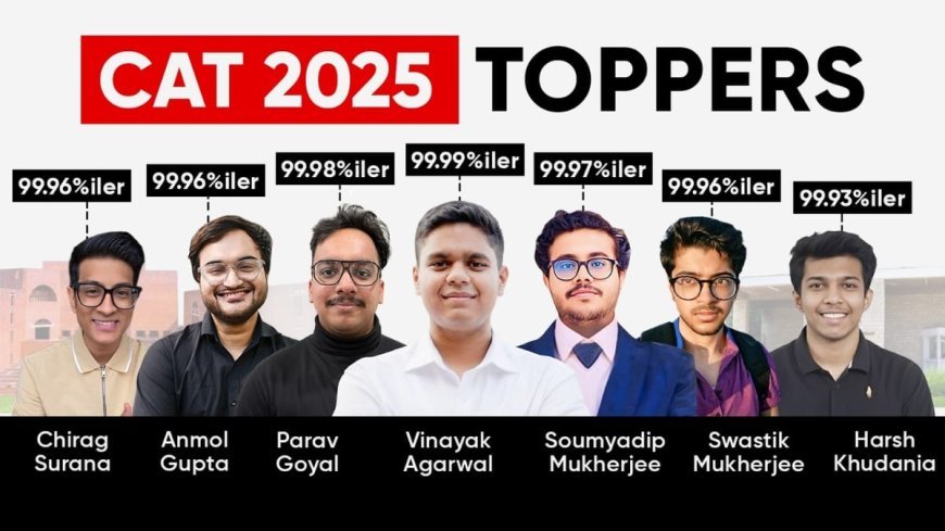 CAT Toppers List 2025: CAT 2025 Result, Check Topper’s Name and Percentile Here